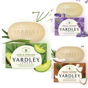 Yardley London Assorted Soaps - Aloe, Lavender, Coconut - Pack of 3